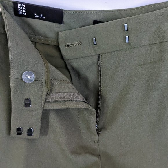 Olive ladies Jones slacks size 14 - Picture 2 of 4